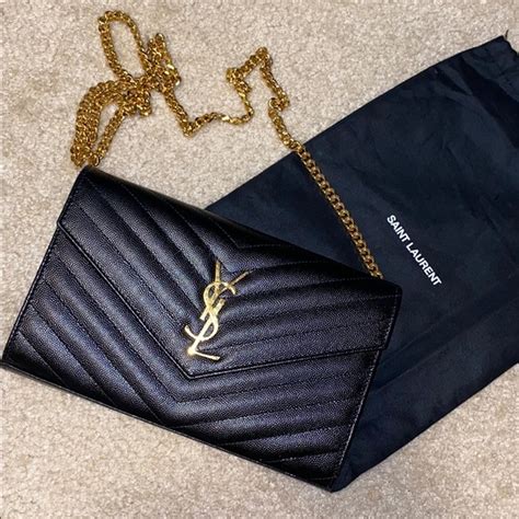 ysl wallet on chain fashionphile|ysl wallet on chain price.